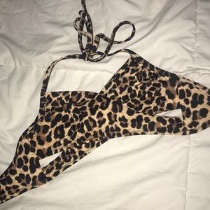 Cheetah print bathing suit top